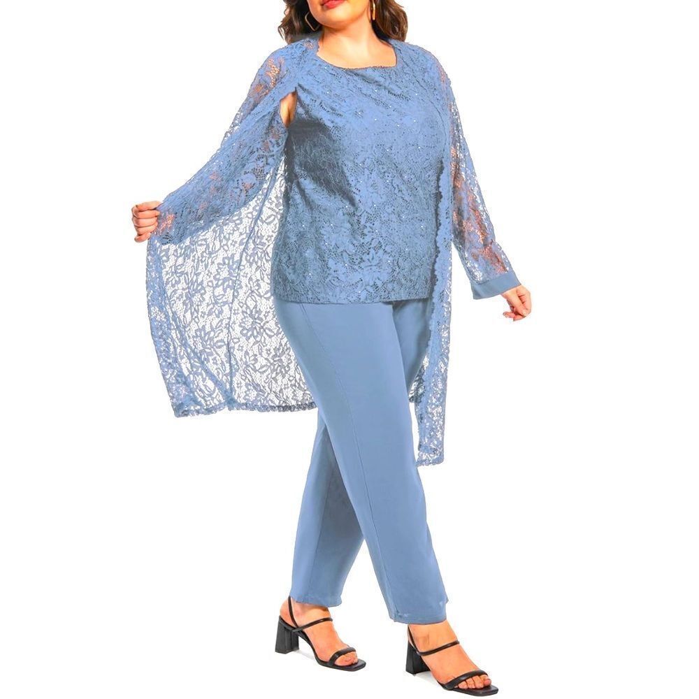 WTJIAPAI Chiffon Pant, Tank Top, Sequin Lace Jacket NWT - Picture 3 of 10